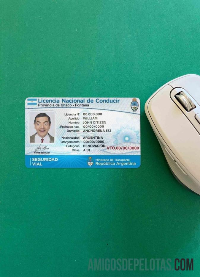 Argentina DL fotovisual frontal amostra